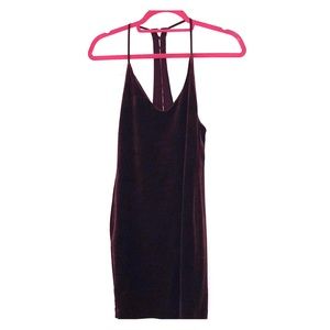 Body-con Red Velvet Dress